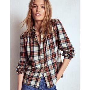 Plaid Layla Brushed Cotton Top